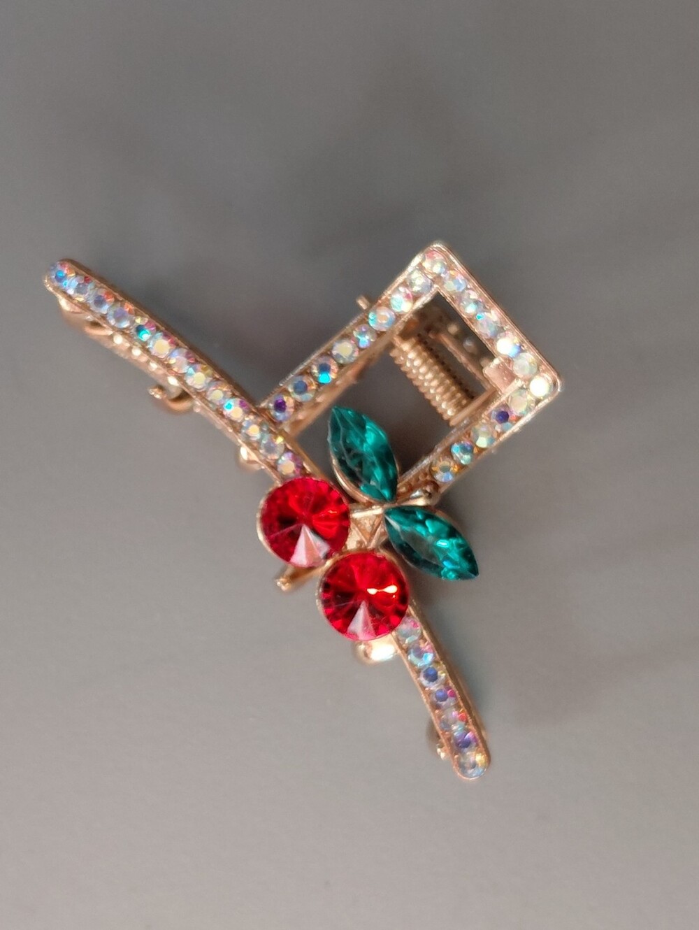 NWT Cherry Rhinestone Hair Clip